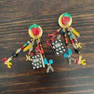 RARE - Lunch at the Ritz Teacher's Pet vintage post earrings